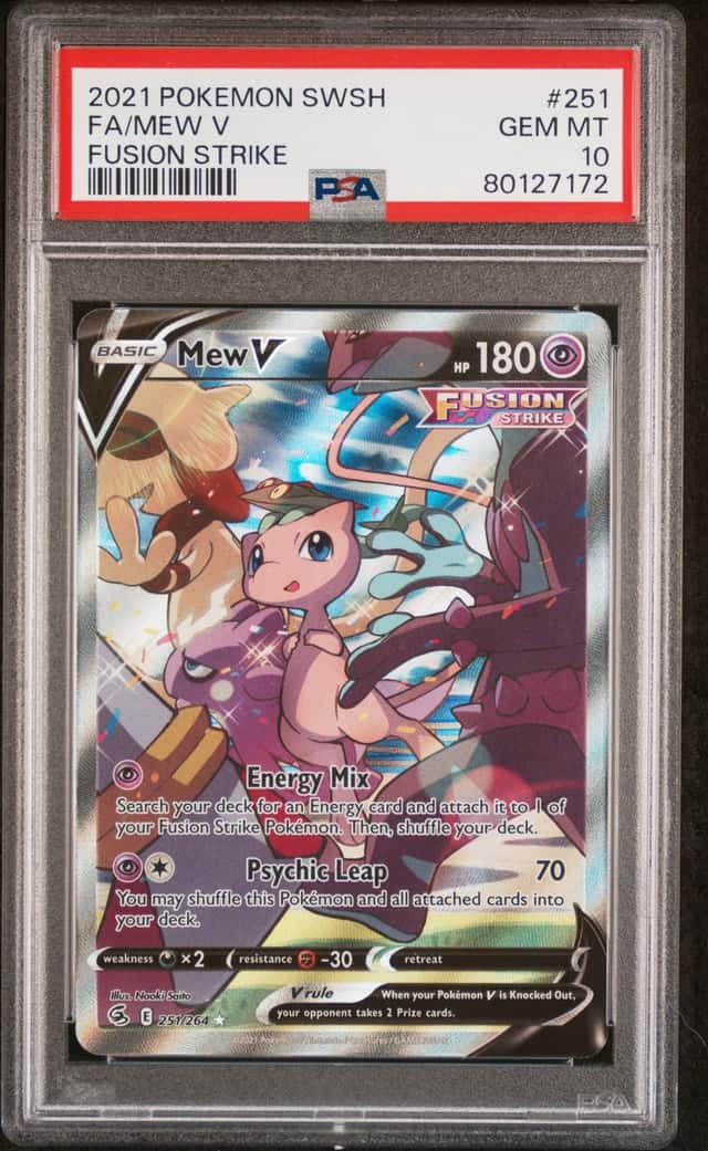PSA 10 - Mew V 251/264 2021 Pokemon Fustion Strike Alt Art Secret
