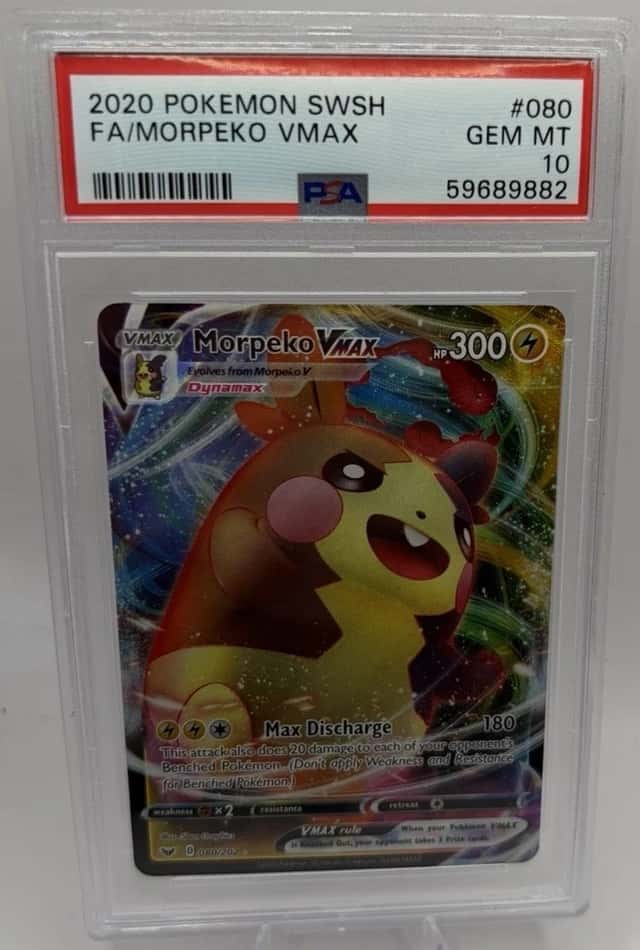 2020 POKEMON SWORD & SHIELD #080 FULL ART/MORPEKO VMAX PSA 10