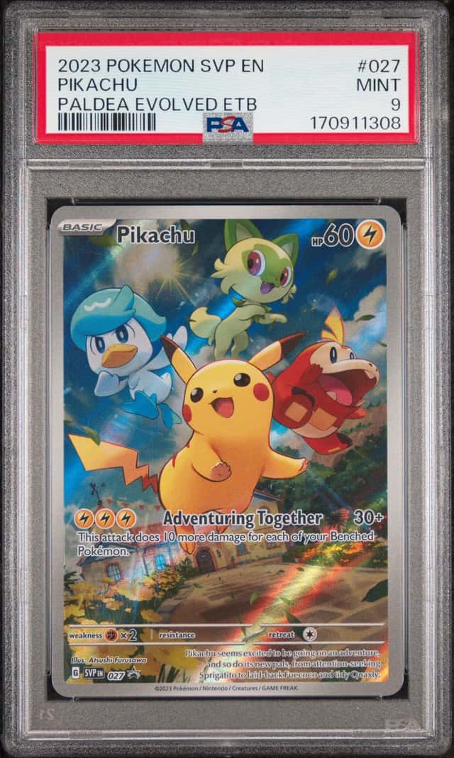 2023 POKEMON SVP EN-SV BLACK STAR PROMO #027 PIKACHU PALDEA EVOLVED