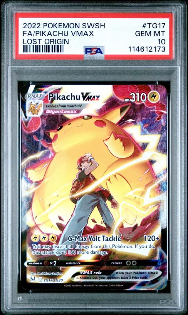 Pokemon 2022 Pikachu VMAX TG17/TG30 Trainer Gallery Lost Origin GEM MINT PSA 10