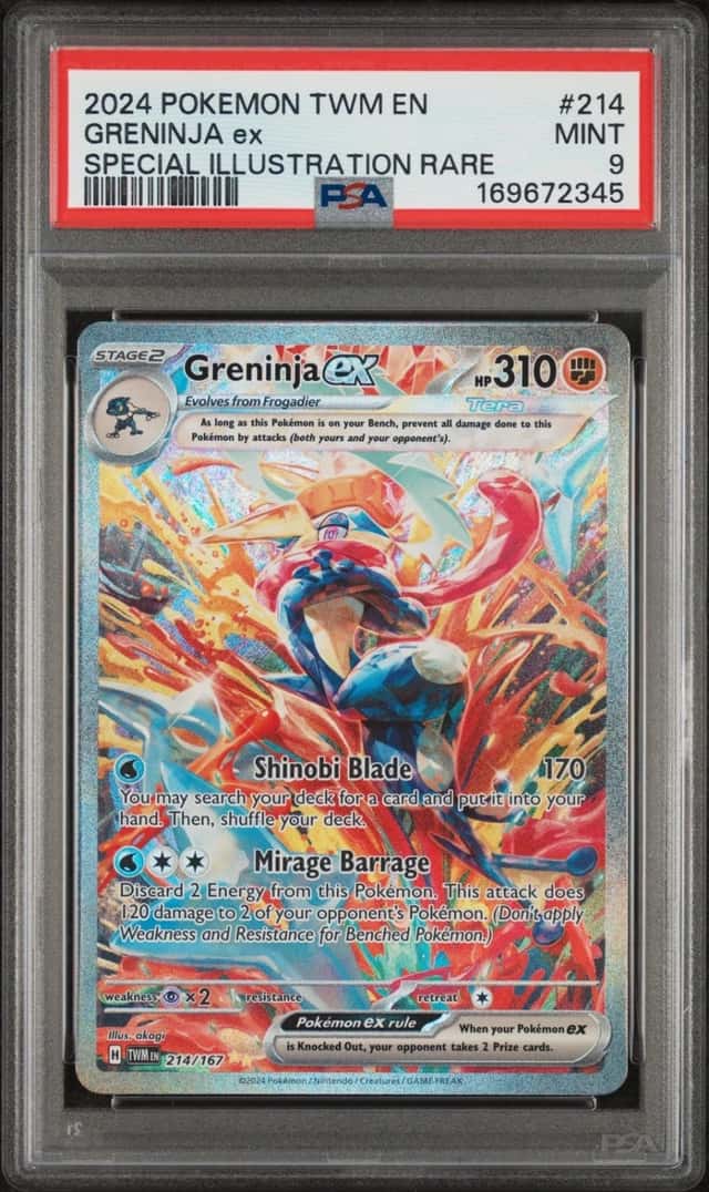 2024 POKEMON TWILIGHT MASQUERADE SPECIAL ILLUSTRATION RARE GRENINJA EX PSA 9