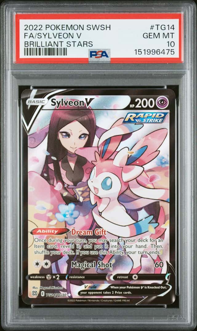 2022 Pokemon Sword & Shield #TG14 FA/Sylveon V Brilliant Stars PSA 10