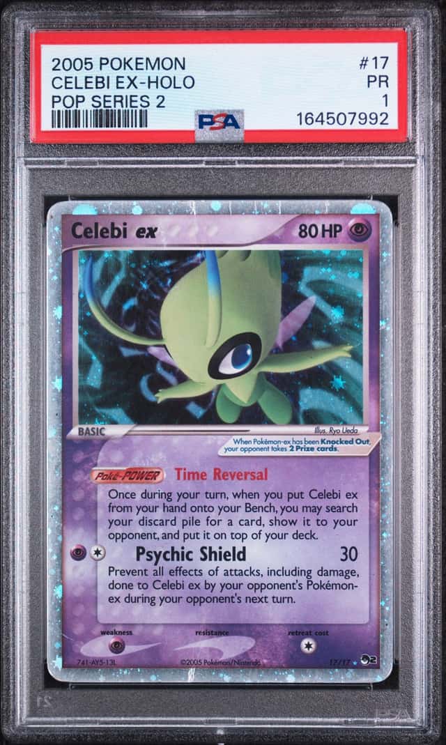 2005 POKEMON CELEBI EX-HOLO POP SERIES 2 #17 PSA 1