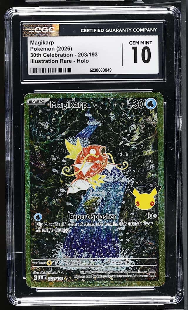Pokémon Magikarp 2026 30th Celebration 203/193 Classic Collection Holo CGC 10