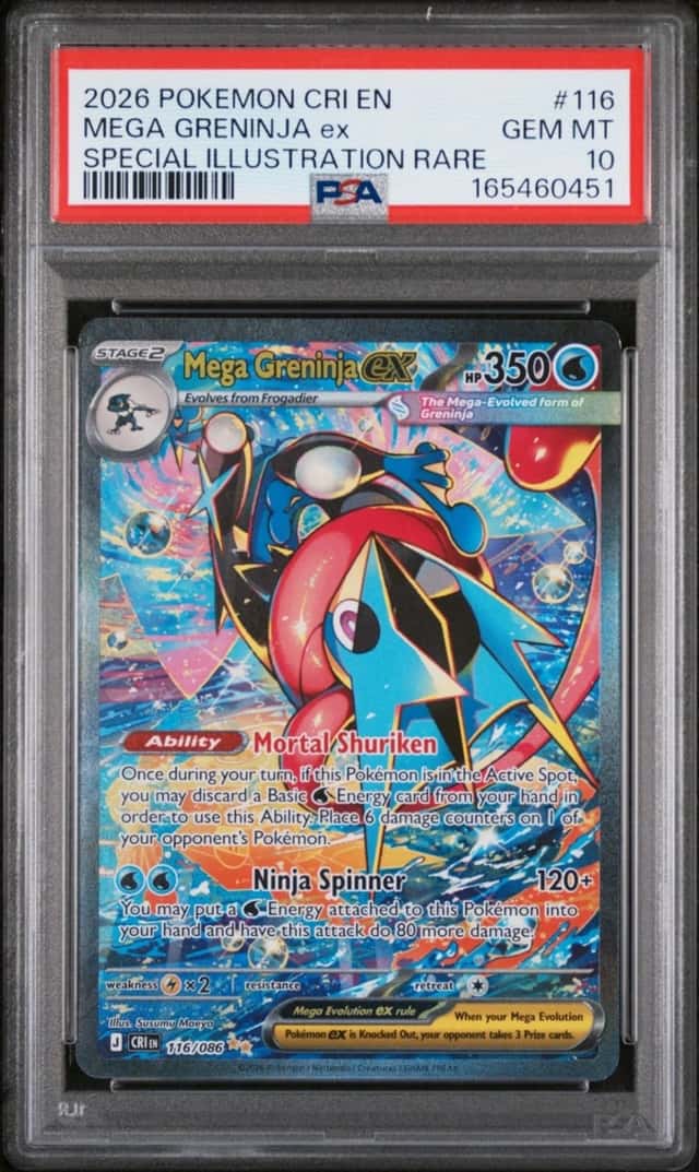 2026 POKEMON CHAOS RISING SPECIAL ILLUSTRATION RARE MEGA GRENINJA EX PSA 10
