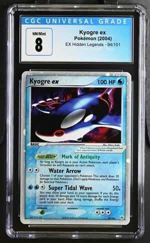 Pokémon TCG - Kyogre ex 94/101 EX Hidden Legends CGC 8 NM/Mint Holo 2004