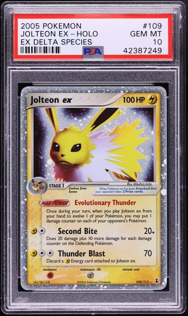 2005 Pokemon EX Delta Species Holo Jolteon Ex #109 PSA 10 GEM MINT