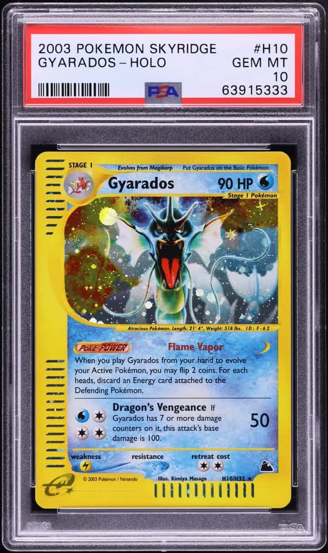 2003 Pokemon Skyridge Holo Gyarados #H10 PSA 10 GEM MINT