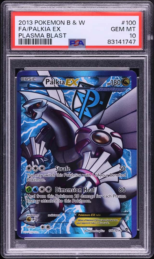 2013 Pokemon Black & White Plasma Blast Full Art Palkia EX #100 PSA 10 GEM MINT