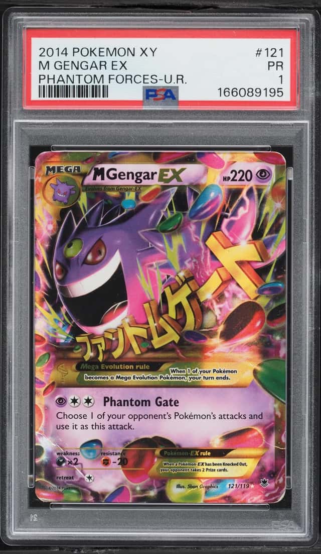2014 Pokemon XY Phantom Forces Holo M Gengar EX #121 PSA 1 PR