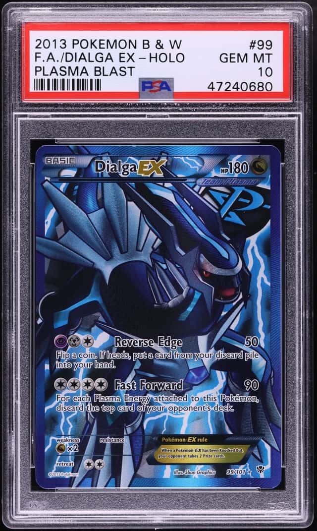 2013 Pokemon Black & White Plasma Blast Full Art Dialga EX #99 PSA 10 GEM MINT