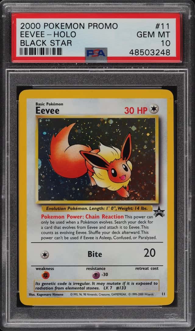 2000 Pokemon Black Star Promo Holo Eevee #11 PSA 10 GEM MINT