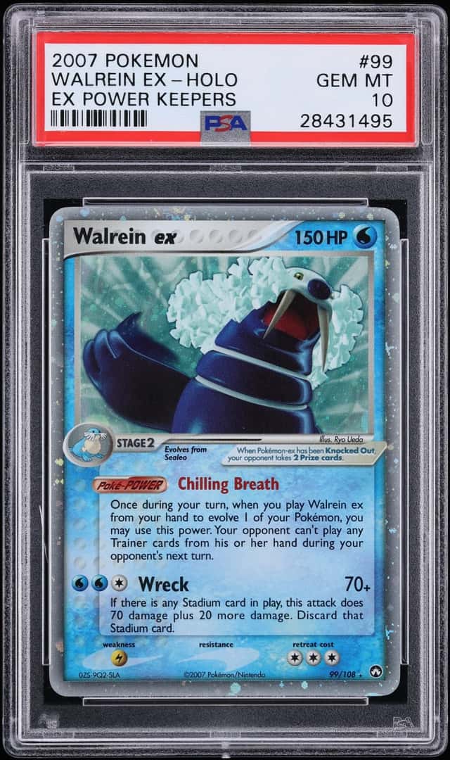 2007 Pokemon EX Power Keepers Holo Walrein Ex #99 PSA 10 GEM MINT