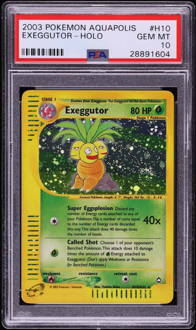 2003 Pokemon Aquapolis Holo Exeggutor #H10 PSA 10 GEM MINT