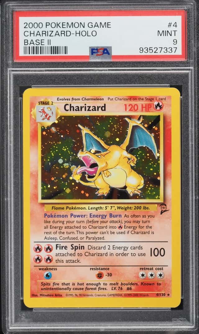 2000 Pokemon Base Set 2 Holo Charizard #4 PSA 9 MINT