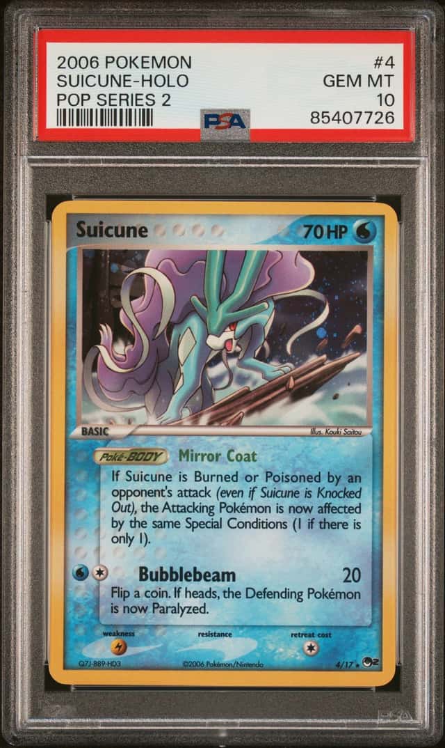 2006 Pokemon POP Series 2 Holo Suicune #4 PSA 10 GEM MINT