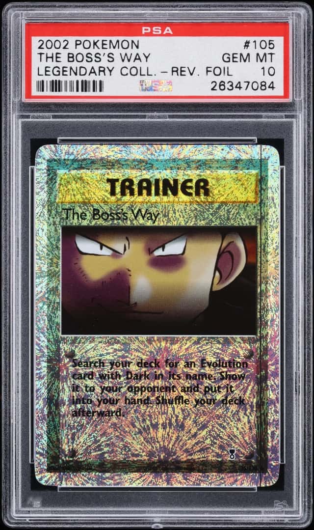 2002 Pokemon Legendary Collection Reverse Holo The Boss's Way #105 PSA 10 GEM MINT