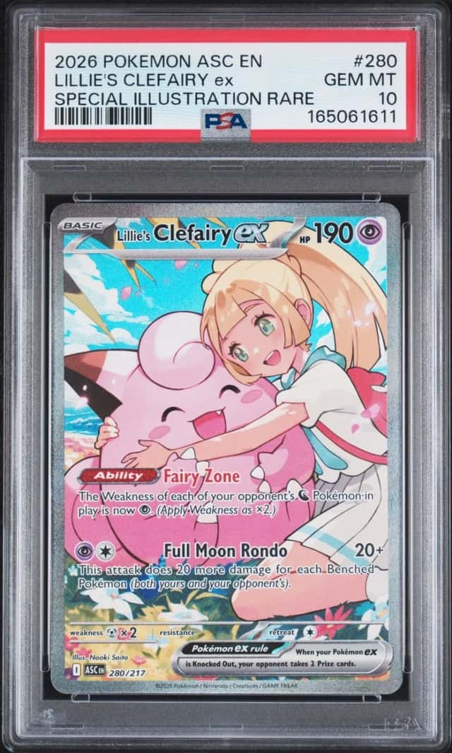 2026 POKEMON ASC EN-SPECIAL ILLUSTRATION RARE #280 LILLIE'S CLEFAIRY EX PSA 10