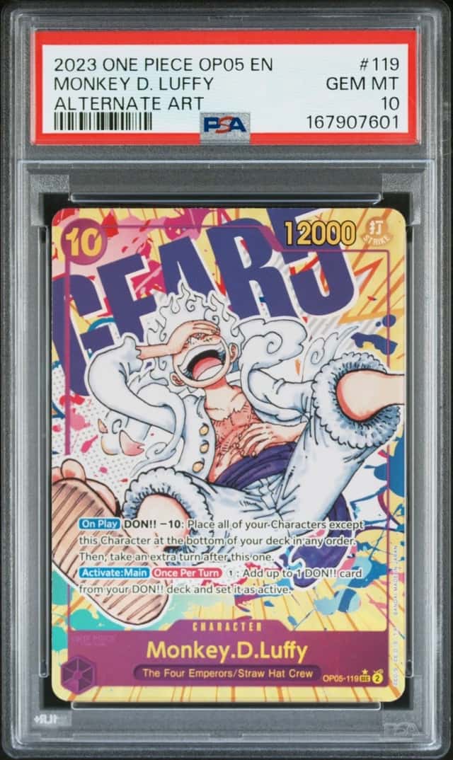 2023 One Piece Op05-119 En Alternate Art #119 Monkey D. Luffy PSA 10 Gear 5