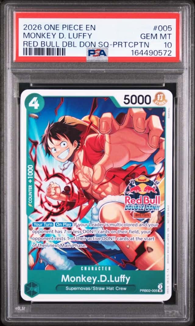 2026 ONE PIECE PROMO STORE QUALIFIER-PARTICIPATION #005 MONKEY D. LUFFY PSA 10