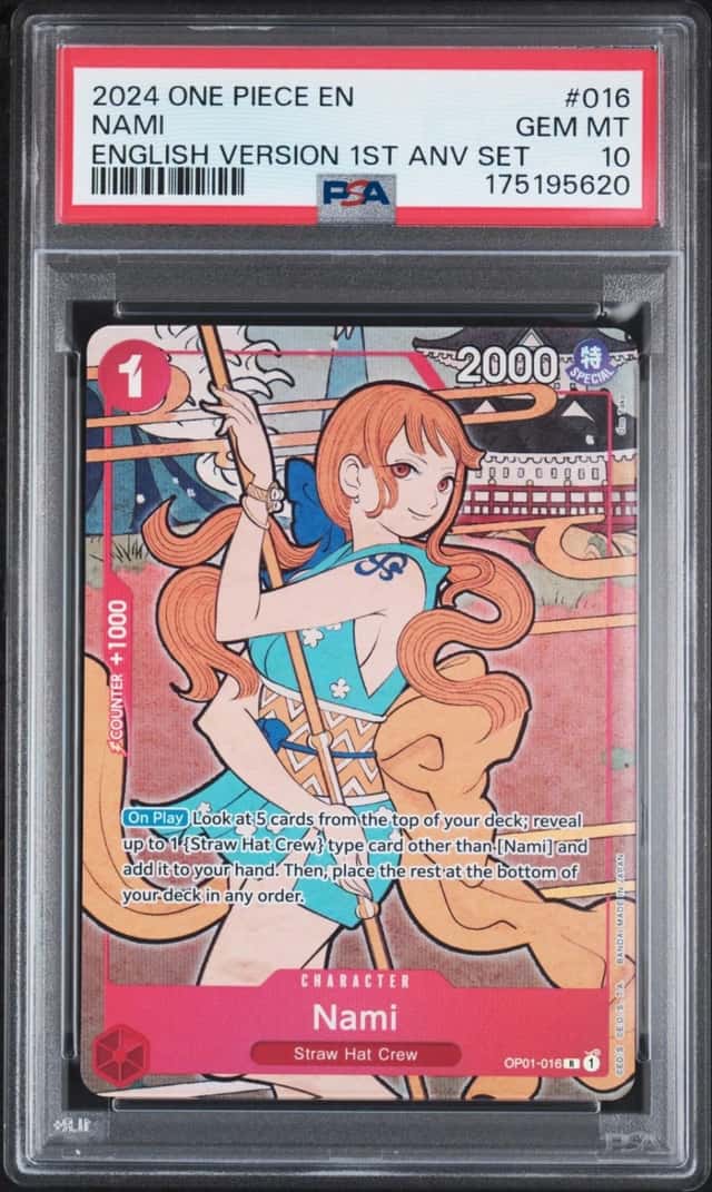 2024 ONE PIECE ENGLISH VERSION 1ST ANNIVERSARY SET #016 NAMI PSA 10