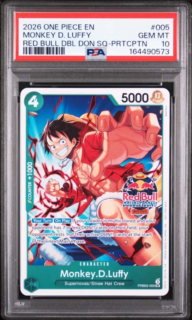 2026 ONE PIECE PROMO STORE QUALIFIER-PARTICIPATION #005 MONKEY D. LUFFY PSA 10