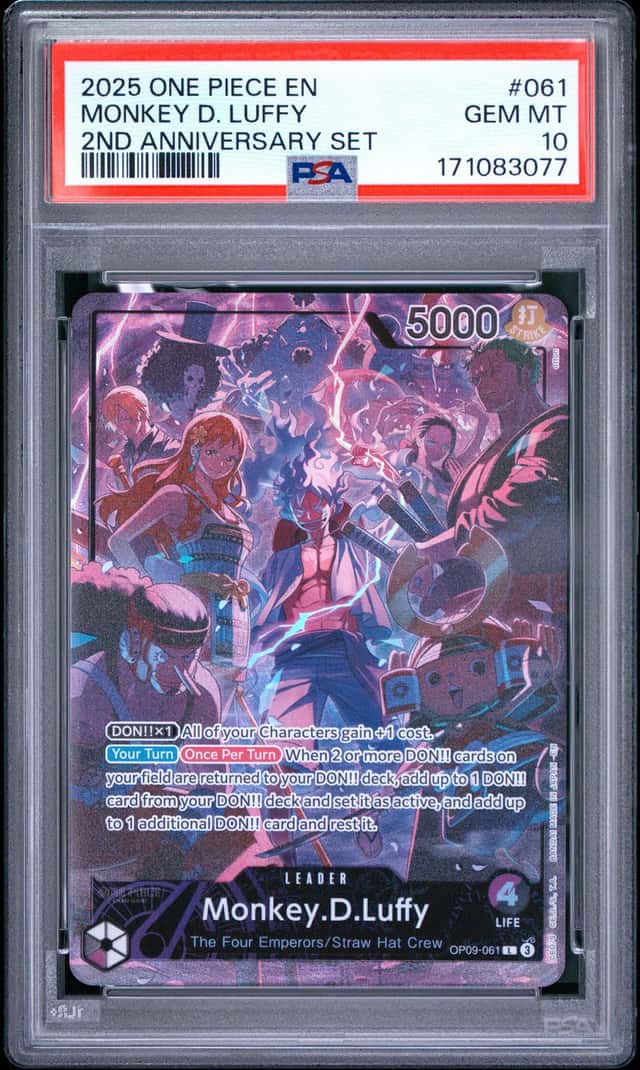 2025 One Piece En 2nd Anniversary Set #061 Monkey D. Luffy PSA 10 GEM MINT