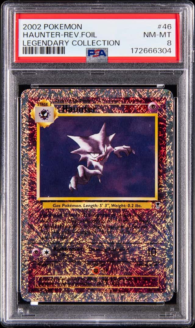 2002 Pokemon Legendary Collection Reverse Holo #46 Haunter - PSA NM-MT 8