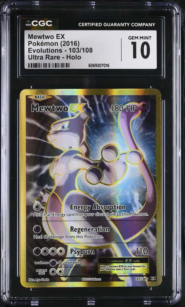 Mewtwo CGC 10 2016 Pokemon XY Evolutions #103/108 7016