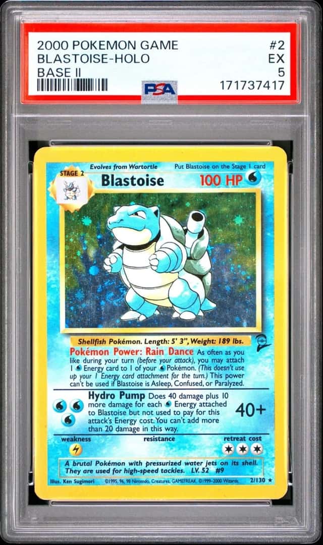 2000 Pokemon Game Base II #2 Blastoise Holo PSA 5