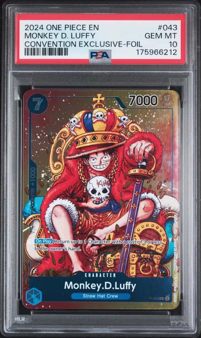2024 ONE PIECE PROMOS CONVENTION EXCLUSIVE-FOIL #043 MONKEY D. LUFFY PSA 10