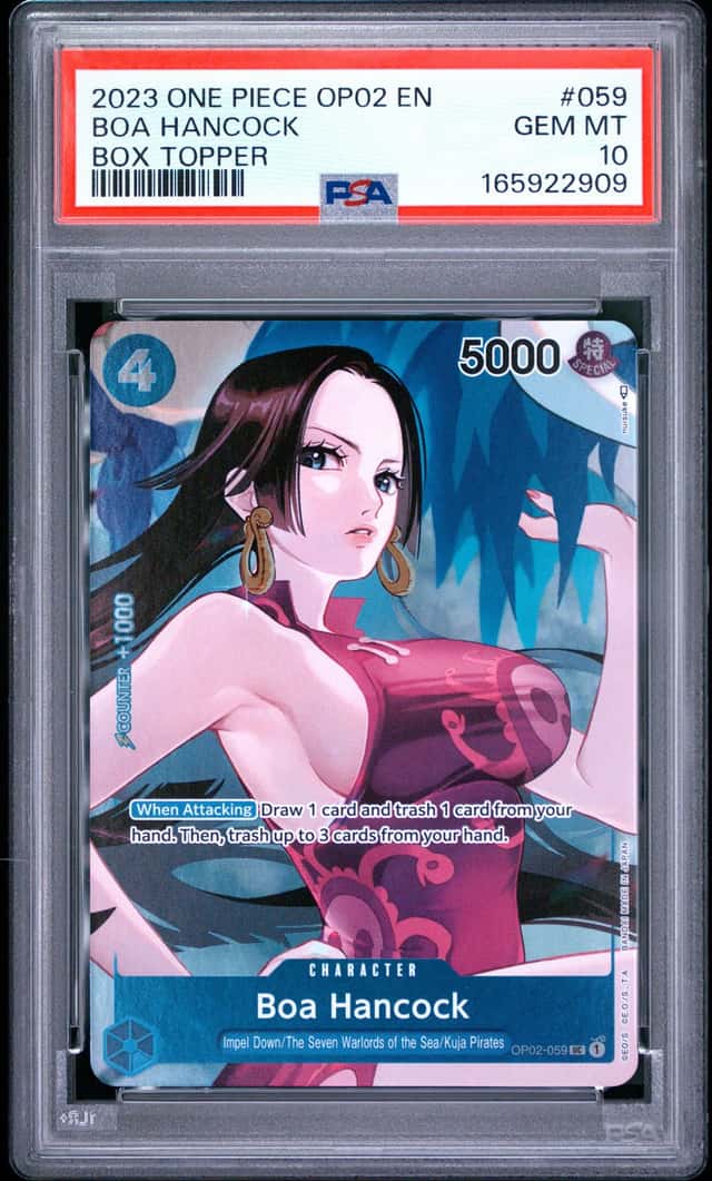 2023 ONE PIECE OP02-PARAMOUNT WAR BOX TOPPER #059 BOA HANCOCK PSA 10