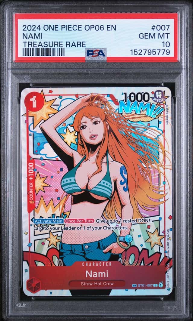 2024 One Piece OP06 EN Treasure Rare #007 Nami PSA 10 GEM MINT
