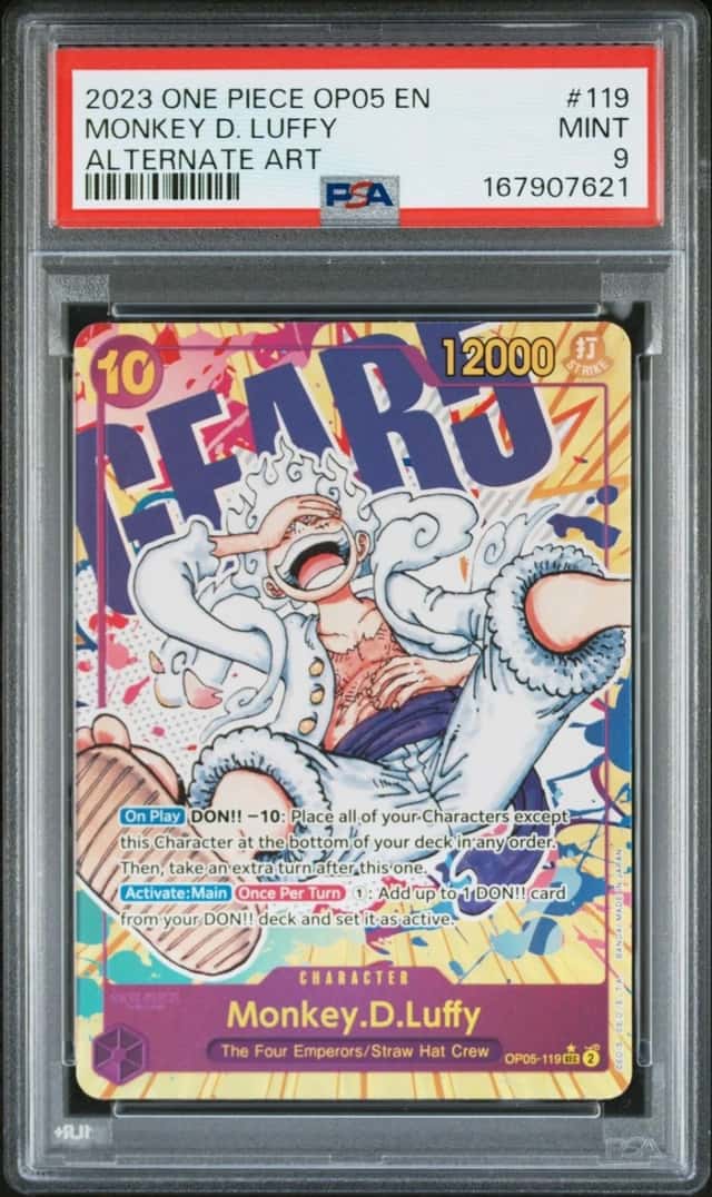 2023 One Piece Awakening Of The New Era #OP05-119 Monkey D. Luffy Alt Art PSA 9