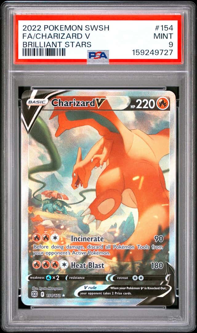 159249727 Charizard V 2022 Pokemon Sword & Shield Brilliant Stars #154/172 PSA 9