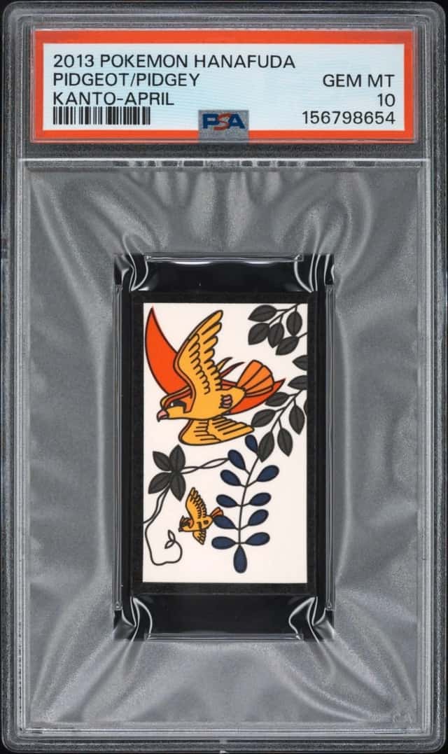 2013 POKEMON HANAFUDA KANTO APRIL PIDGEOT/PIDGEY PSA 10