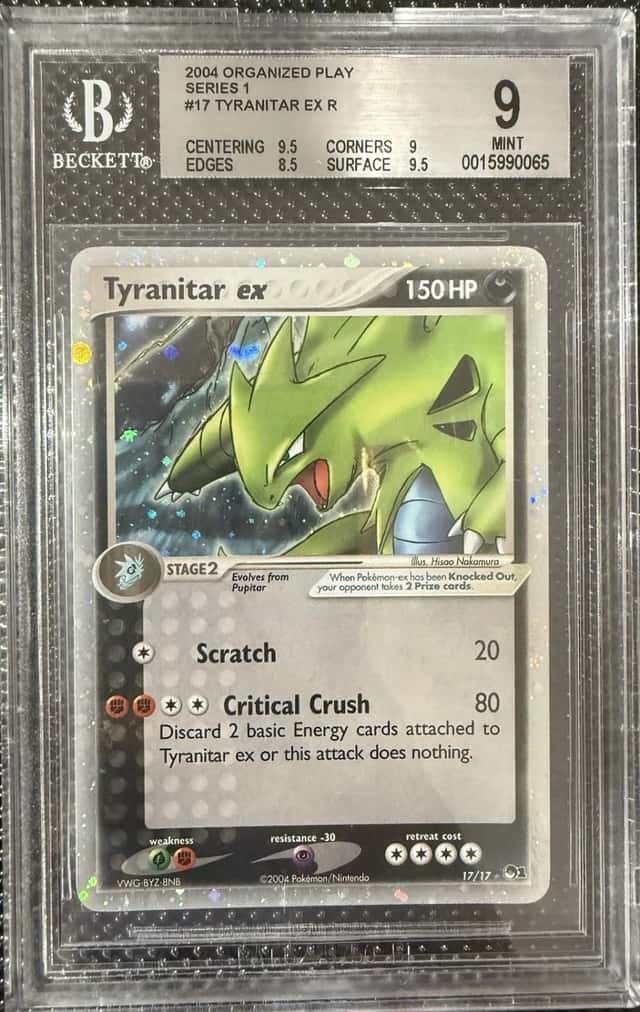 Tyranitar ex Holo #017/017 - 2004 Pokemon Organized Play Pop Series 1 - BGS 9