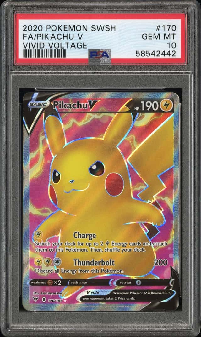 PIKACHU V 170/185 VIVID VOLTAGE POKEMON PSA 10 GEM MINT