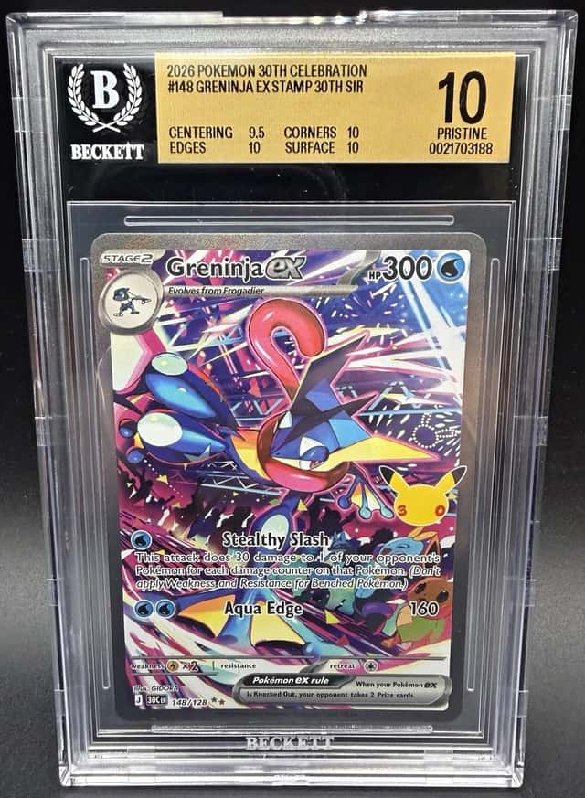 Greninja ex 148/128 30th Celebration 2026 SIR Holo English BGS 10