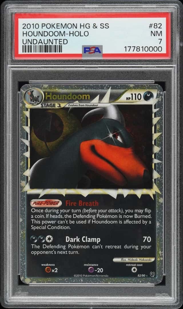 2010 Pokemon Houndoom (Prime) 82/90 Undaunted Holo PSA 7