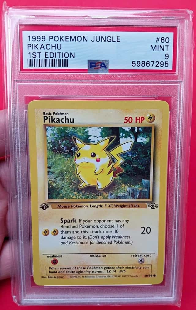 Pikachu Jungle 1st Edition 60/64 Pokemon Card 1999 English PSA 10 MINT Rare #60