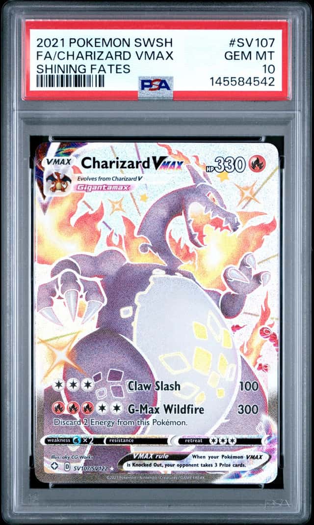 CHARIZARD VMAX 2021 POKEMON SHINING FATES #SV107/SV122 FULL ART PSA 10 Q3963-7