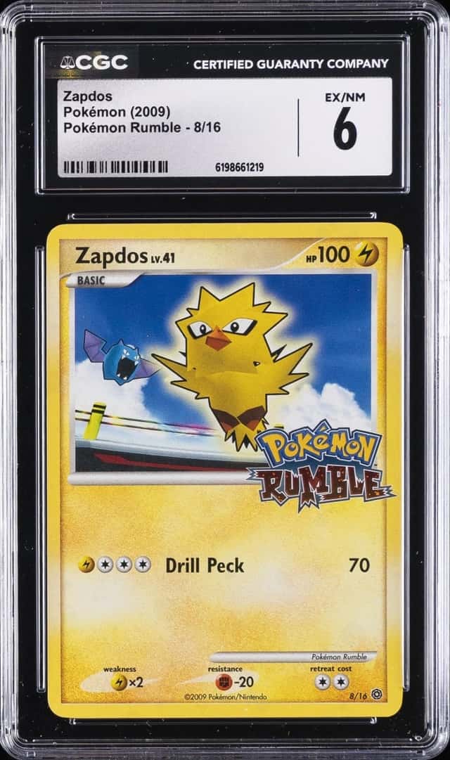 2009 POKEMON RUMBLE #8 ZAPDOS CGC 6