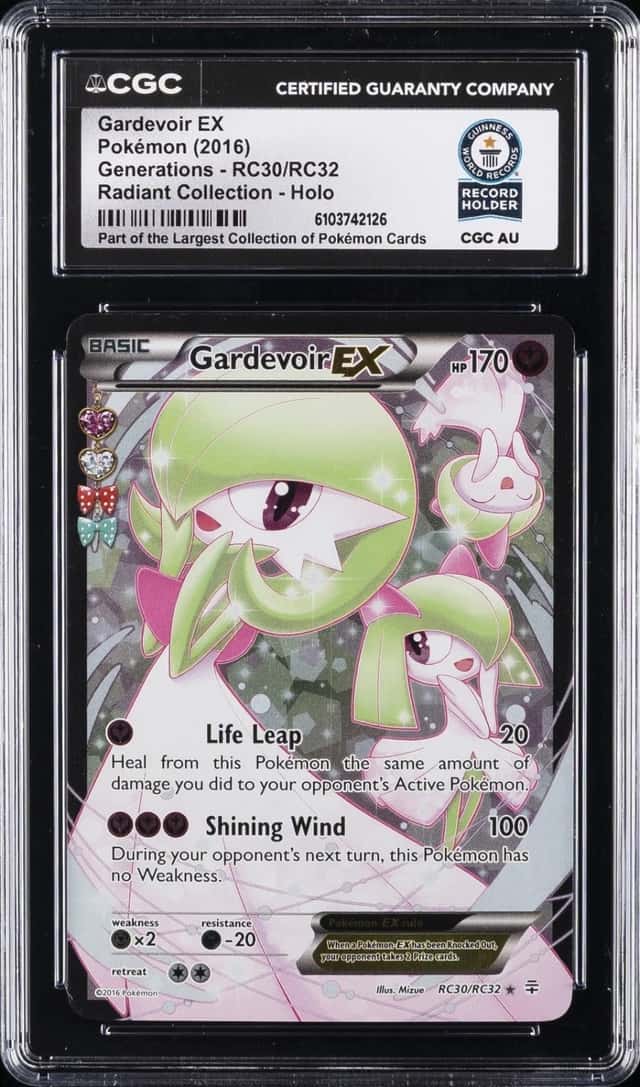 2016 POKEMON GENERATIONS HOLO GARDEVOIR EX RC30 GUINNESS WORLD RECORD CGC AUTH