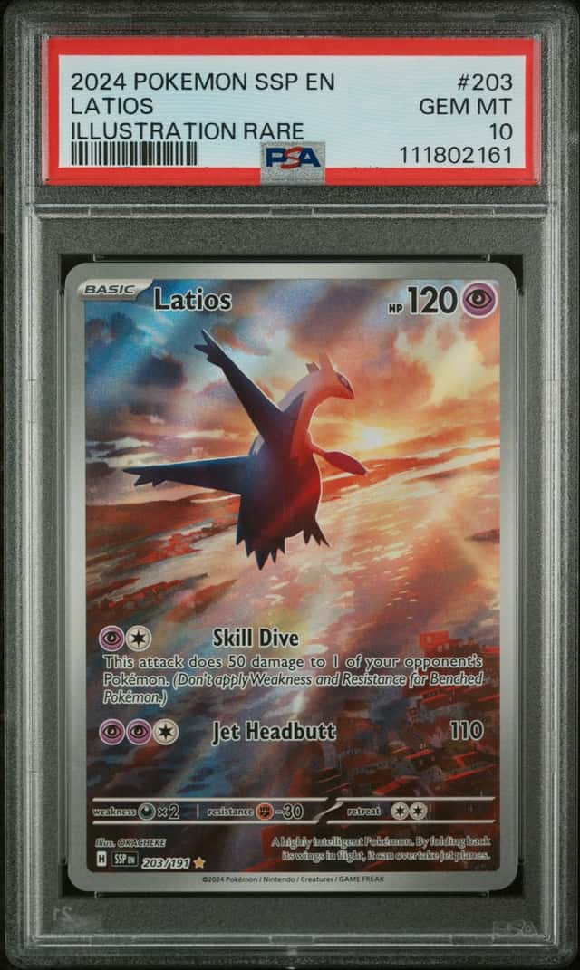 Pokemon 2024 Latios 203/191 Full Art IR Surging Sparks GEM MINT PSA 10