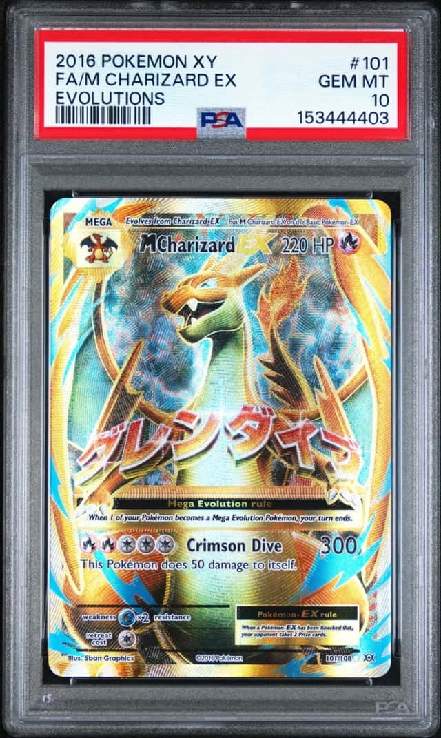 2016 POKEMON XY EVOLUTIONS #101 FULL ART/M CHARIZARD EX PSA 10