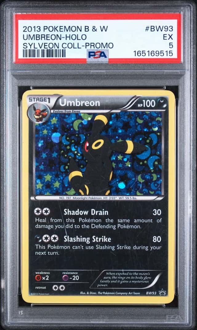 Pokemon Umbreon Holo Promo BW93 Sylveon Coll. PSA 5