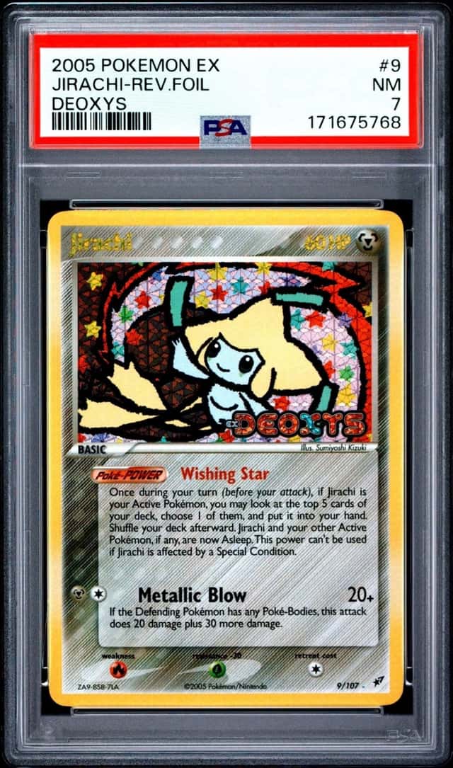 Pokemon Jirachi Reverse Holo Deoxys 9/107 PSA 7
