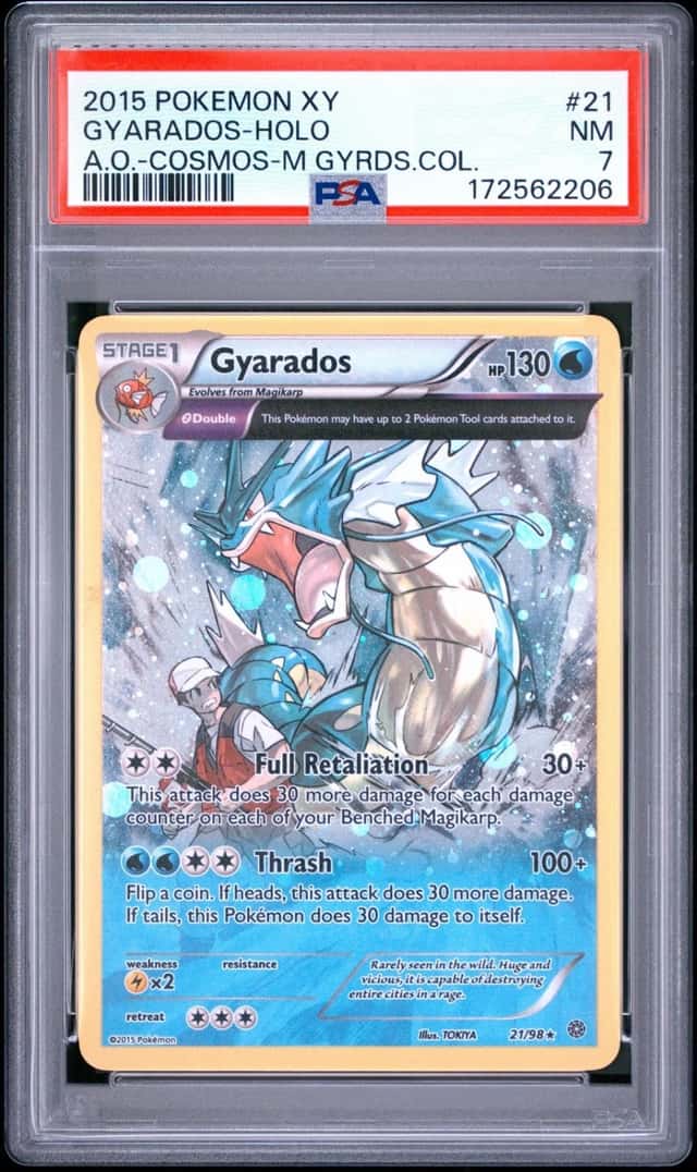 Pokemon Gyarados Holo Ancient Origins 21/98 Cosmos-Mega Coll. PSA 7