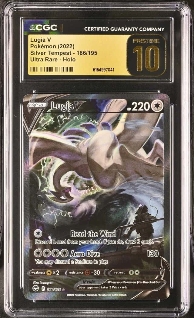 Pokemon Lugia V Silver Tempest 186/195 Ultra Rare Alt Art CGC 10 Pristine